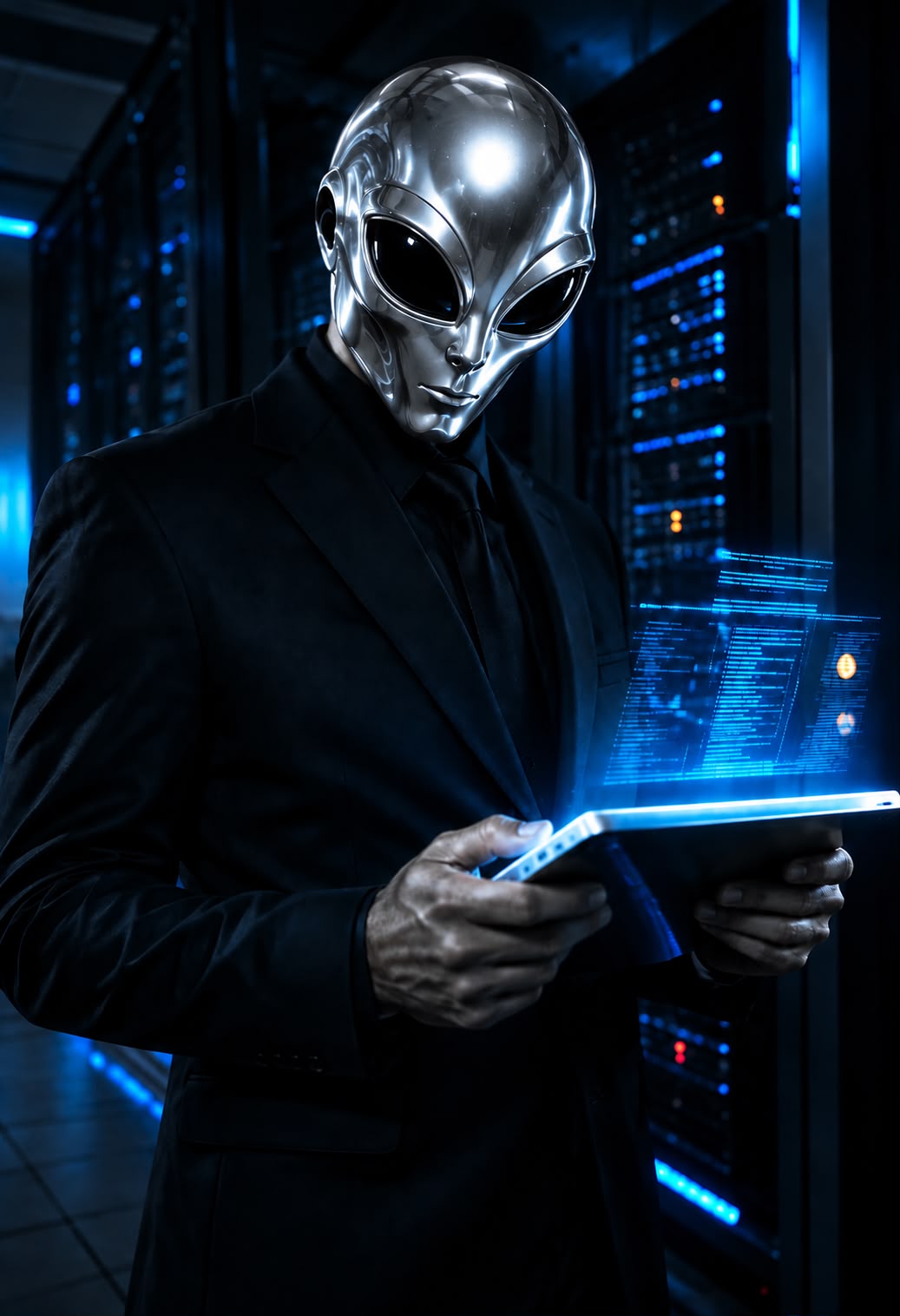 Signal, the hacker, silver mask