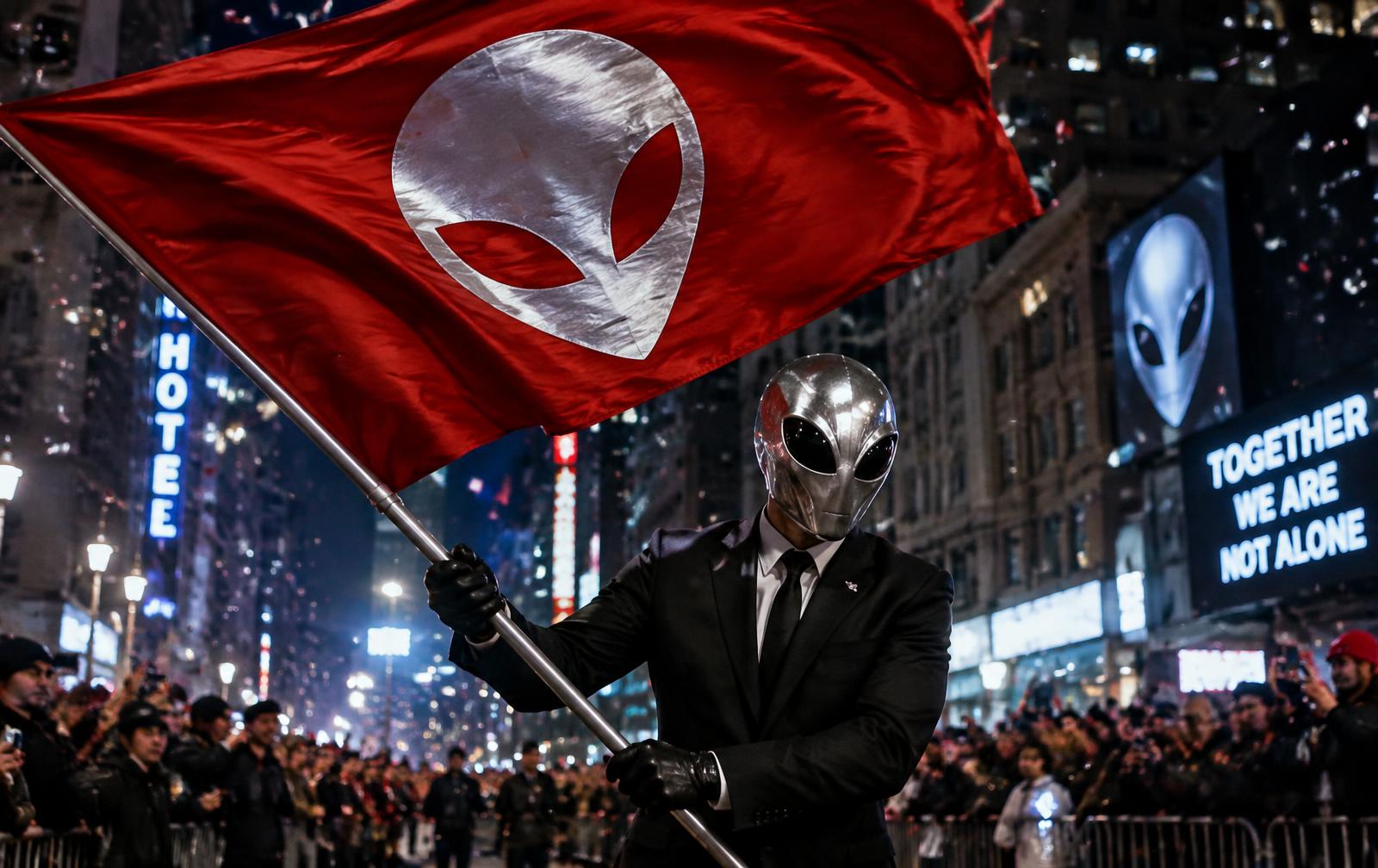 Signal holding the Grays Gang flag